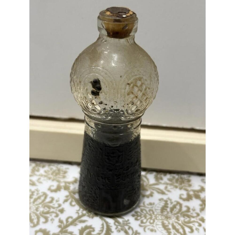 Vintage Noche Buena Glass Bottle | Textured Embossed‎ Design - Picture 2 of 2